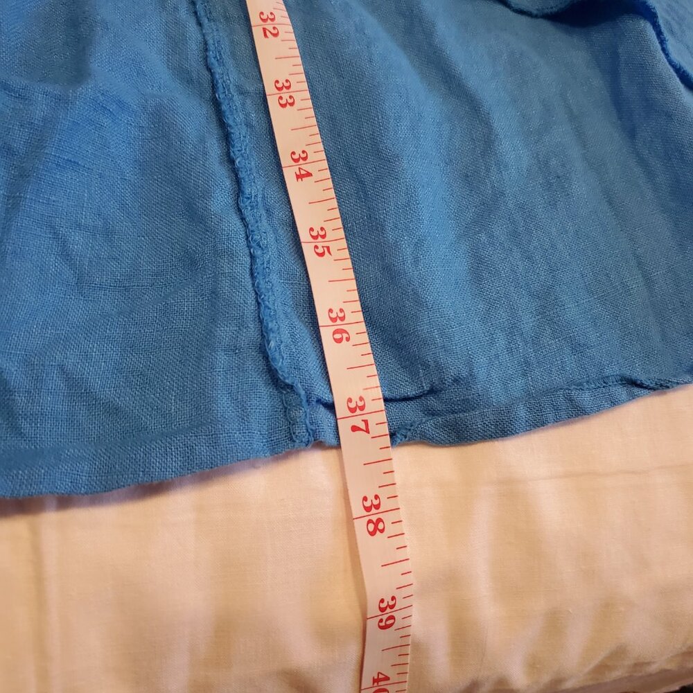 Bella Amore Large/XL Blue Linen Tunic Made in Italy - Picture 5 of 7